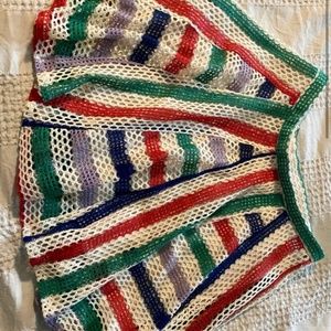 Eyelet colorful skirt